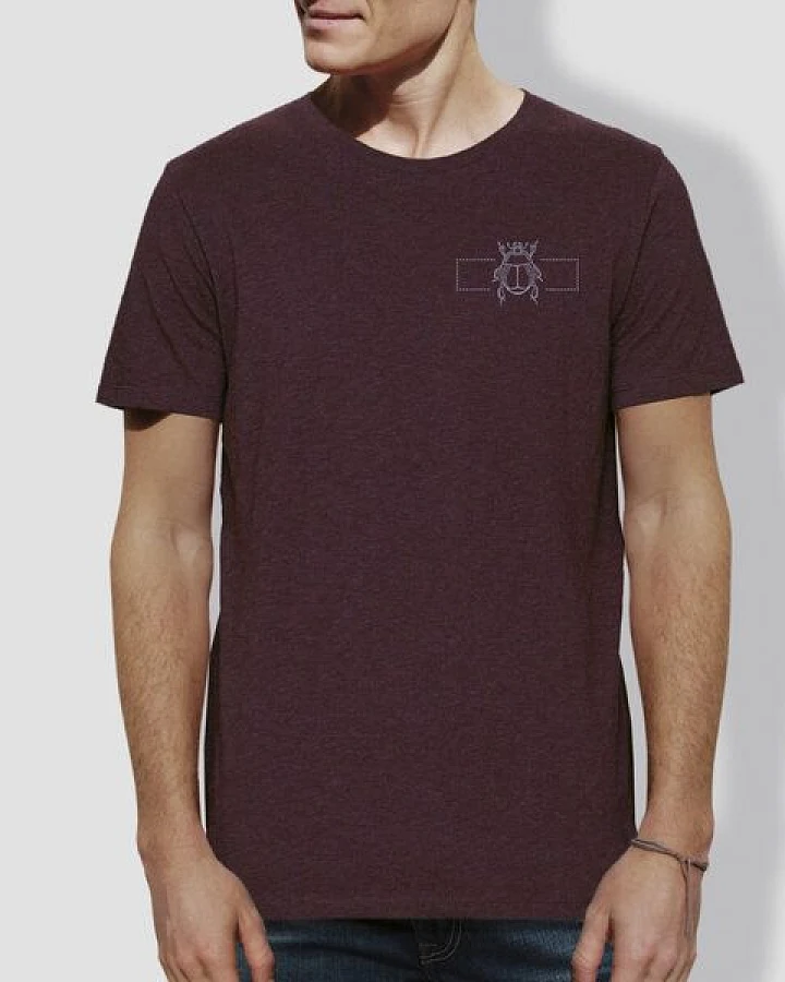 little kiwi Herren T-Shirt, "Skarabäus"", Grape Red