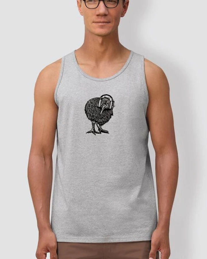 little kiwi Herren Tanktop, „Kiwis Sound“, Heather Grey
