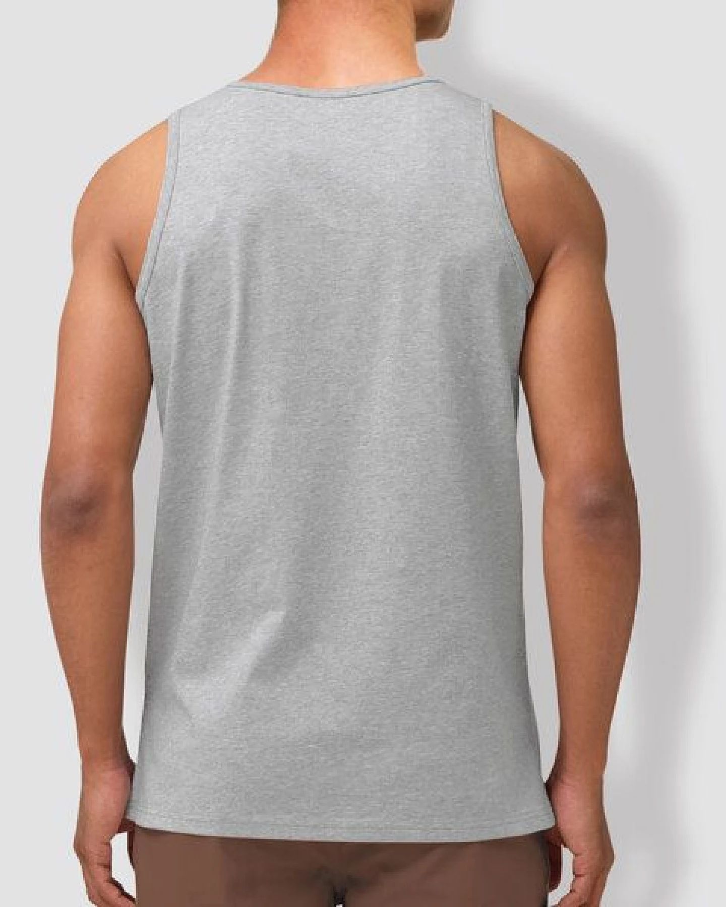little kiwi Herren Tanktop, „Kiwis Sound“, Heather Grey – Ansicht 3