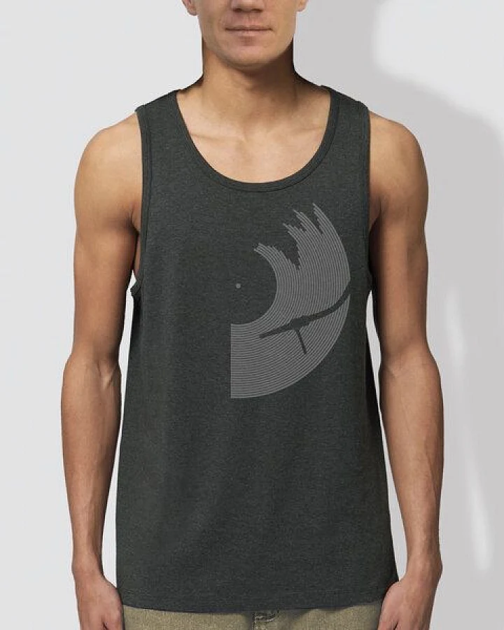 little kiwi Herren Tanktop, „Vinyl“, Dark Heather Grey