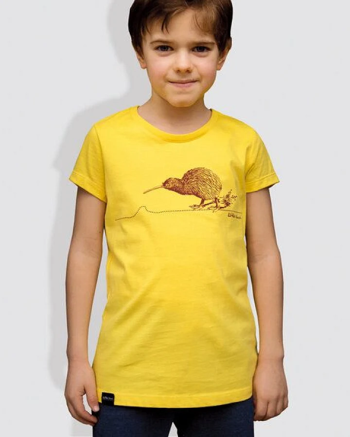 little kiwi Kinder T-Shirt, "Kiwi", Maiz Yellow