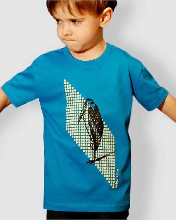 little kiwi Kinder T-Shirt, "Marabu", Azur