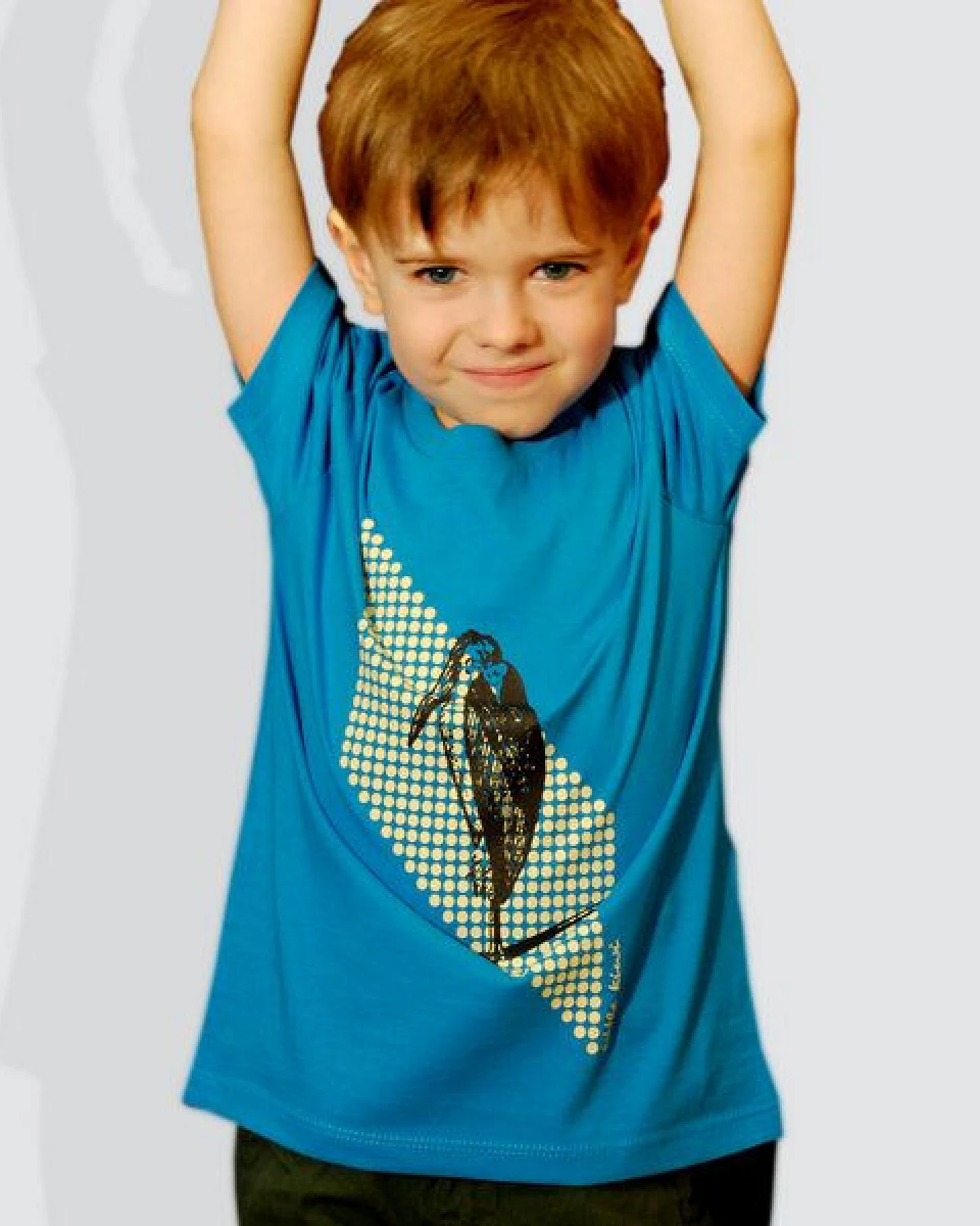 little kiwi Kinder T-Shirt, "Marabu", Azur – Ansicht 4