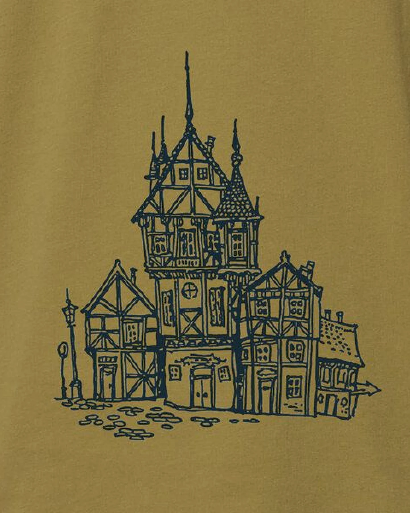 little kiwi Unisex T-Shirt, "Alte Stadt", Olive Oil – Ansicht 2