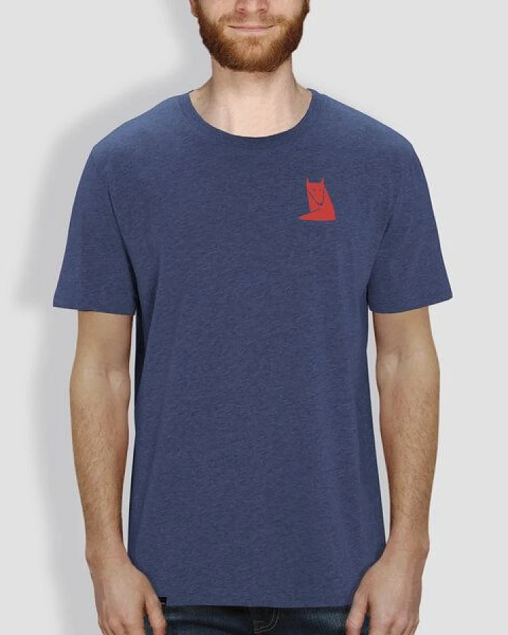 little kiwi Unisex T-Shirt, "Fuchs", Blau - Dark Heather Indigo