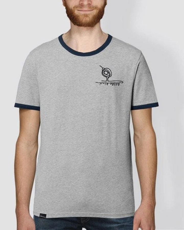little kiwi Unisex T-Shirt, "Kleiner Kiwi", Heather Ash/Navy