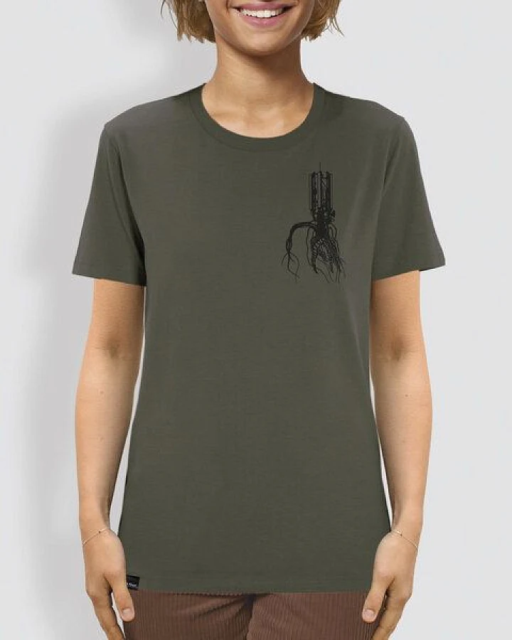 little kiwi Unisex T-Shirt, "Verwurzelt", Khaki