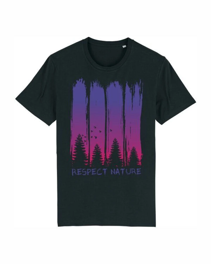 roots of compassion Bäume T-Shirt bio & fair & vegan - gerader Schnitt - Vögel, Wald, Natur