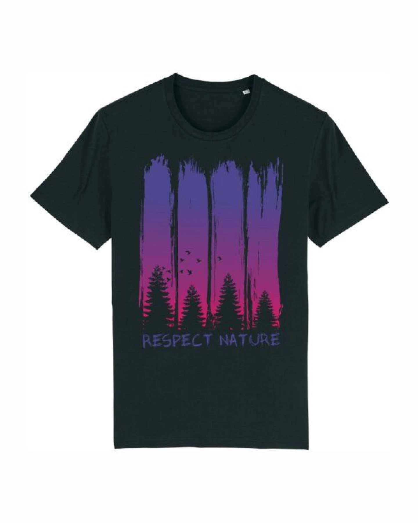 roots of compassion Bäume T-Shirt bio & fair & vegan - gerader Schnitt - Vögel, Wald, Natur – Ansicht 2