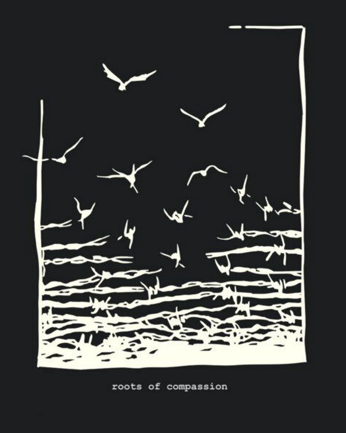 roots of compassion Freedom Vögel Shirt bio & fair & vegan - gerader Schnitt - Vogel, Freiheit, Frieden, Tiere – Ansicht 3