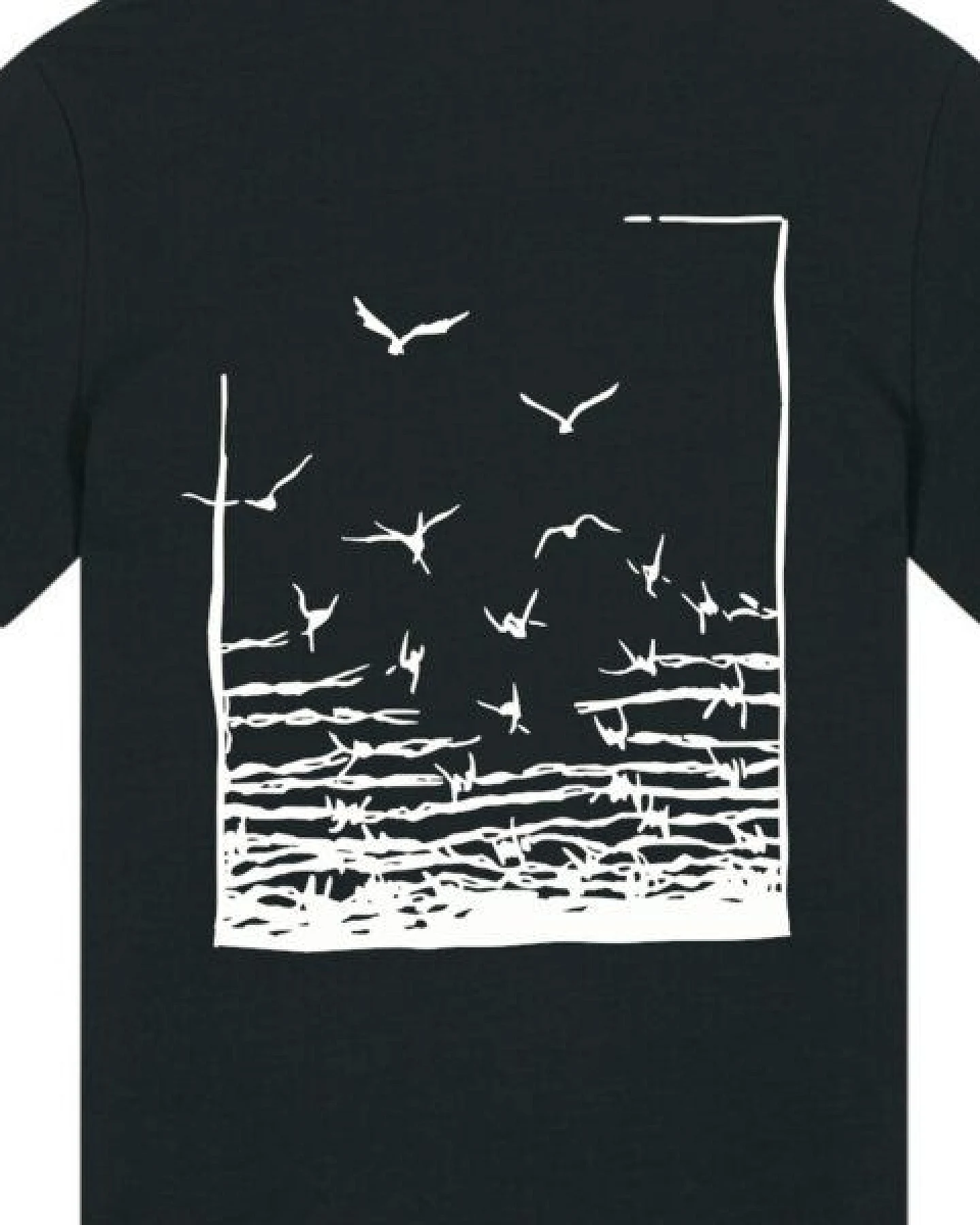 roots of compassion T-Shirt "Freedom" Vögel Backprint - gerader Schnitt - Freiheit, Frieden, Tiere – Ansicht 2