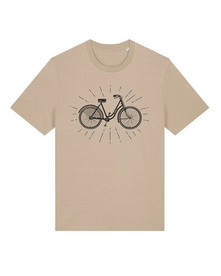 roots of compassion T-Shirt Retro-Fahrrad - bio, fair, vegan - weiter Schnitt - bicycle, Umwelt, cycling, Verkehrswende