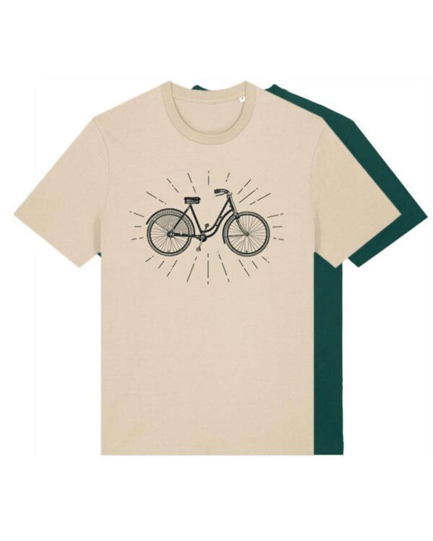 roots of compassion T-Shirt Retro-Fahrrad - bio, fair, vegan - weiter Schnitt - bicycle, Umwelt, cycling, Verkehrswende – Ansicht 2