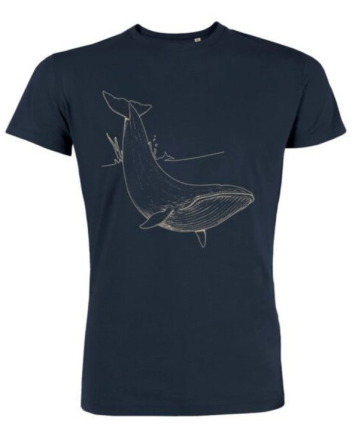 roots of compassion Wal T-Shirt bio & fair & vegan - gerader Schnitt - Tiere, Natur, Meer, Ocean, Beach