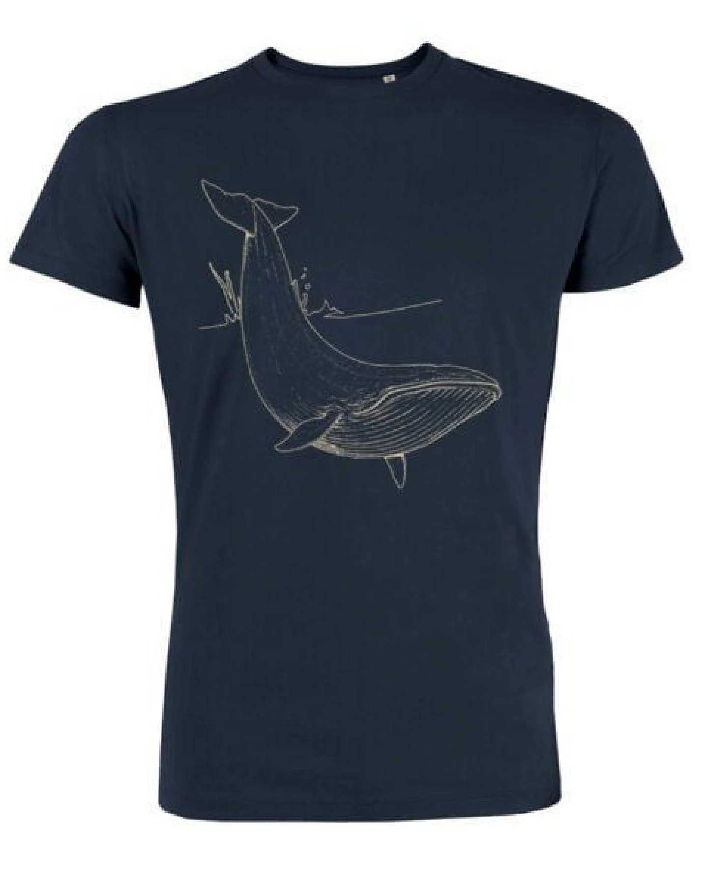 roots of compassion Wal T-Shirt bio & fair & vegan - gerader Schnitt - Tiere, Natur, Meer, Ocean, Beach – Ansicht 2