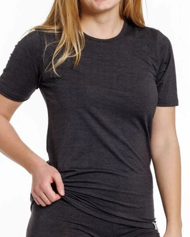 Haasis Bodywear Edles Damen Shirt Rundhals, Wolle/ Seide/Elasthan Mischung