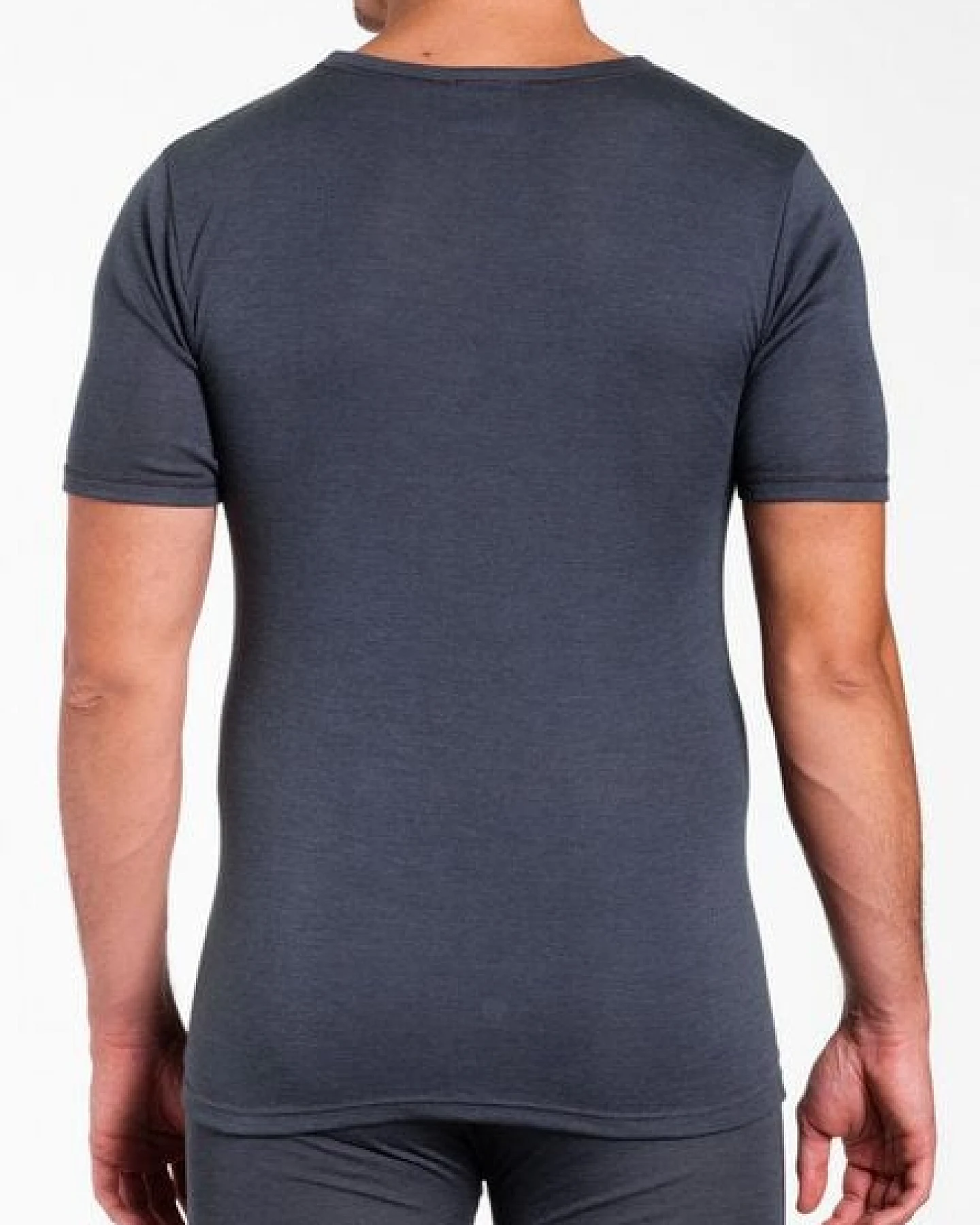 Haasis Bodywear edles Wolle/Seide Herren Basic Shirt Rundhals Feinripp – Ansicht 4