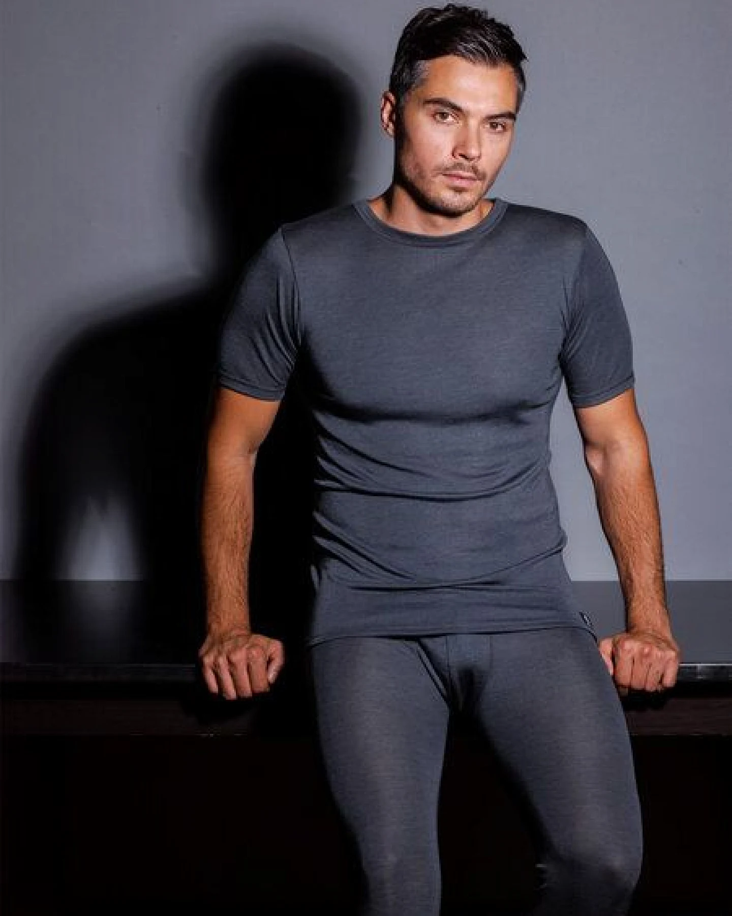 Haasis Bodywear edles Wolle/Seide Herren Basic Shirt Rundhals Feinripp – Ansicht 2