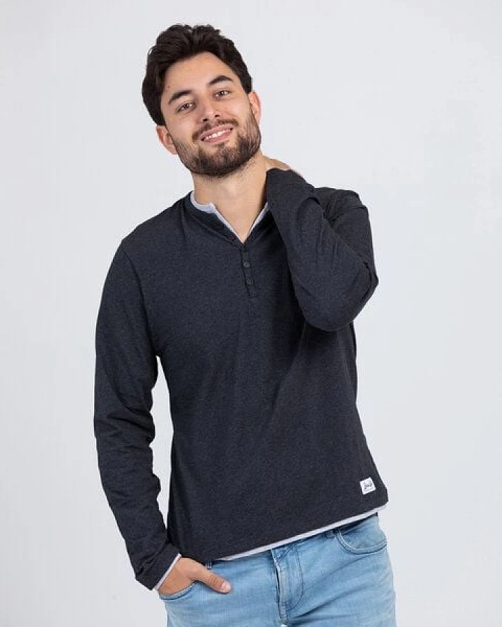 Lexi&Bö Jersey-Longsleeve Herren Dark Melange
