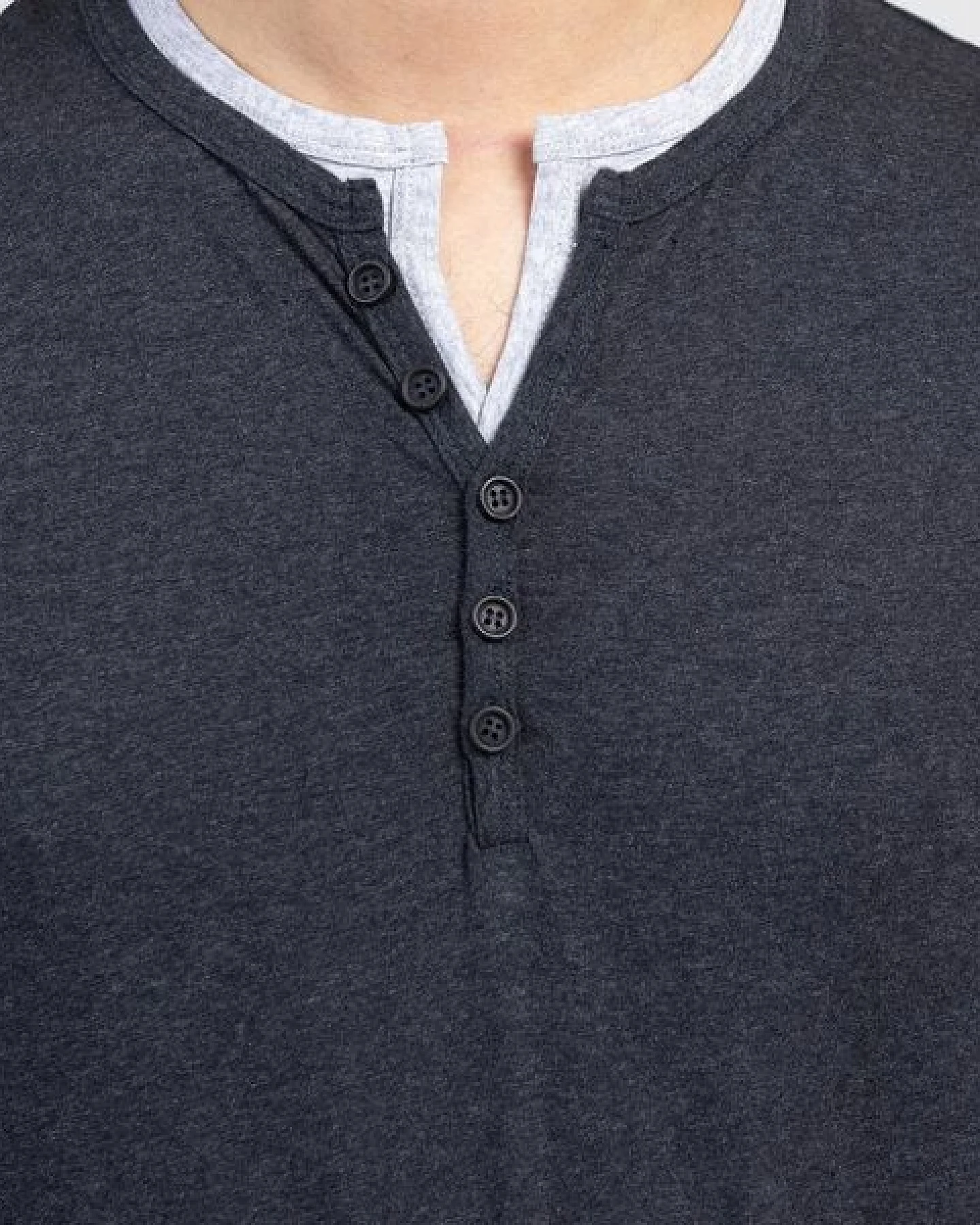 Lexi&Bö Jersey-Longsleeve Herren Dark Melange – Ansicht 4