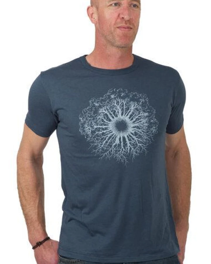 Life-Tree Bambus Shirt Fairwear für Herren "WoodenIris" in Denim Blue