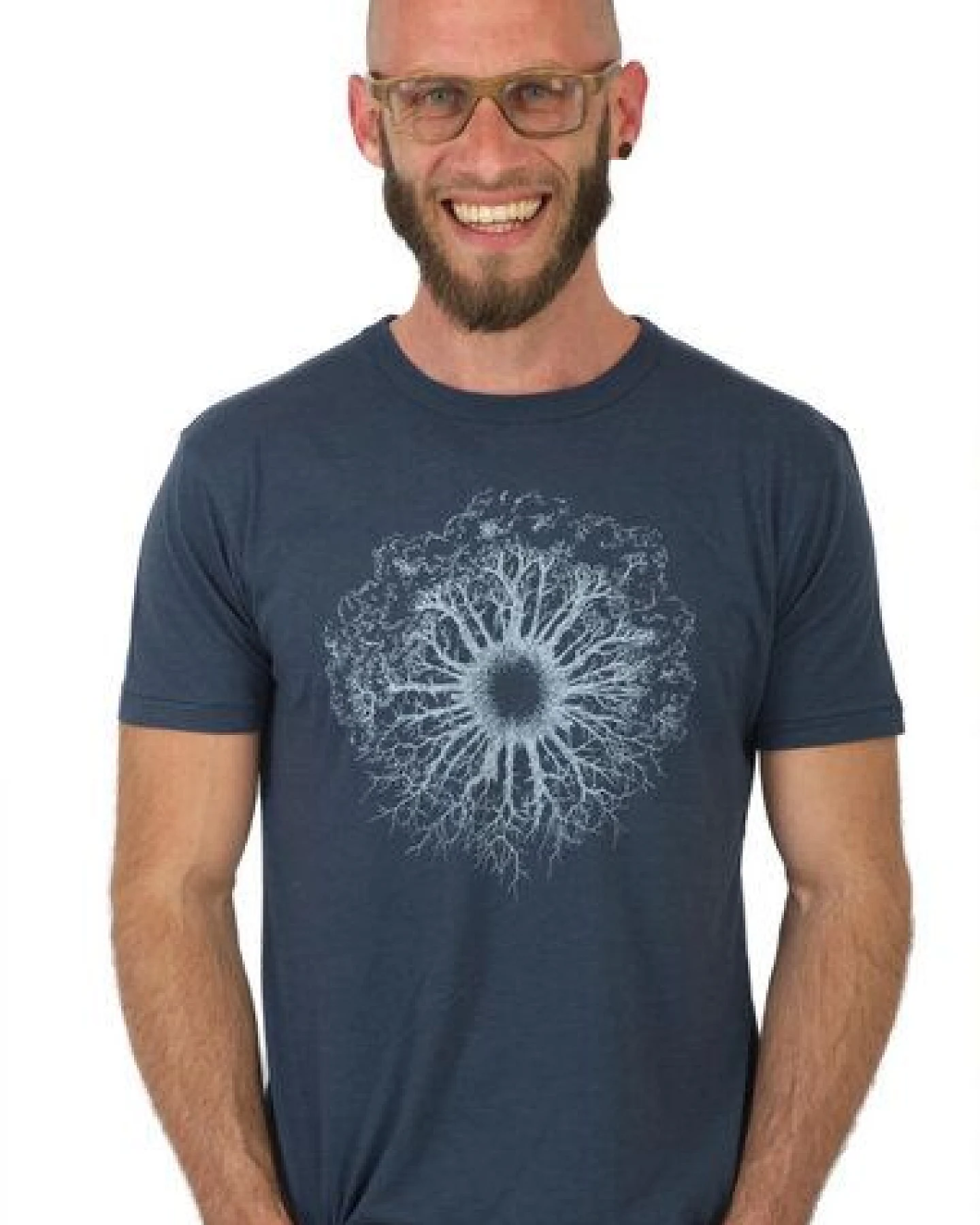 Life-Tree Bambus Shirt Fairwear für Herren "WoodenIris" in Denim Blue – Ansicht 4