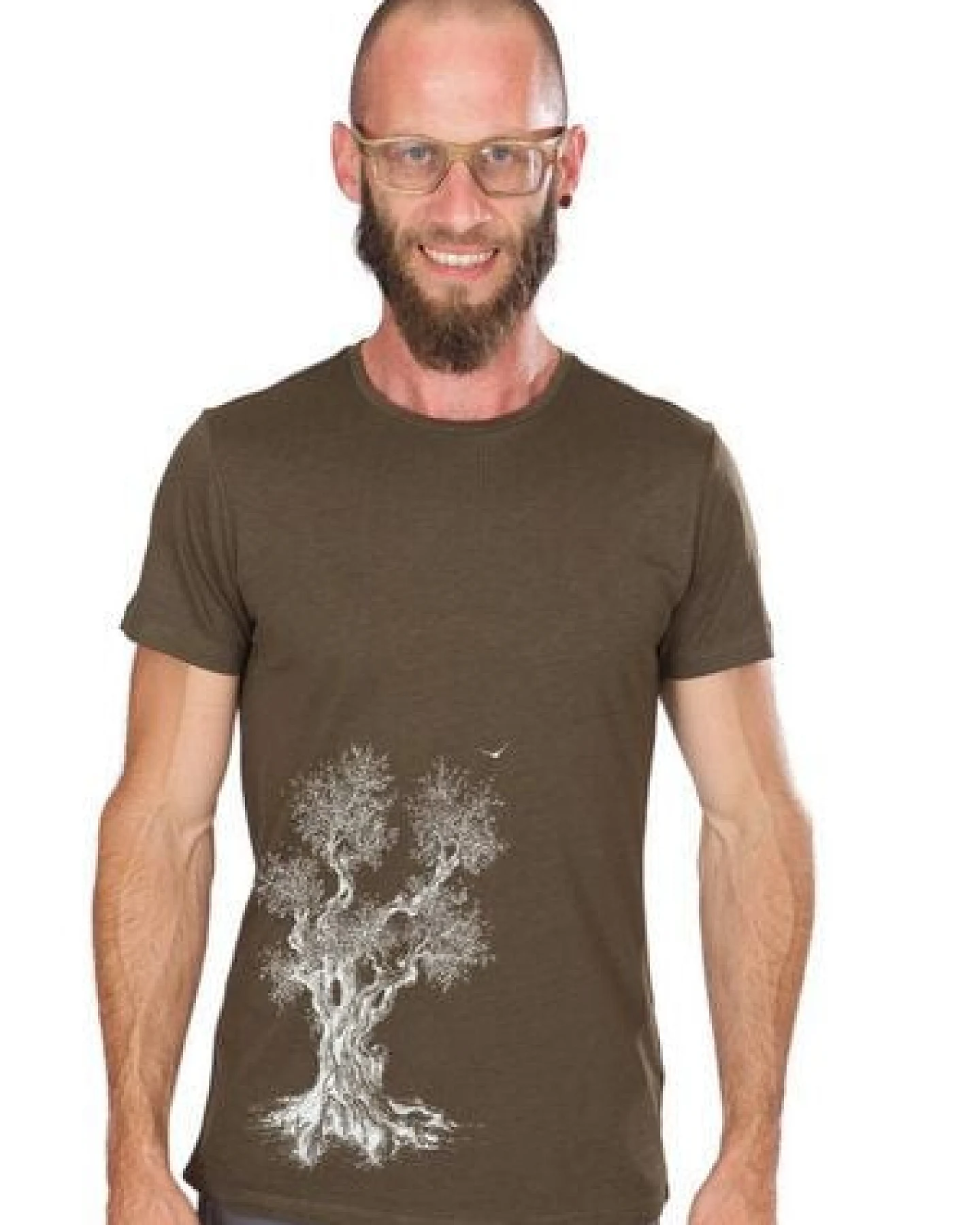 Life-Tree Ecovero Shirt für Herren "Olive Tree" Fern Green – Ansicht 2