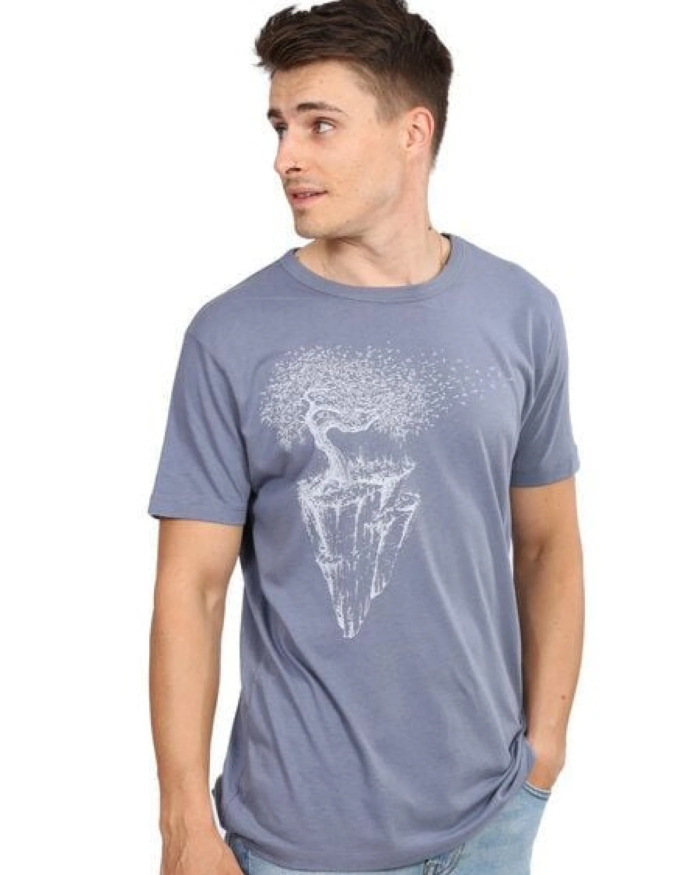 Life-Tree Fairwear Bambus Shirt Men Charcoal Grey Maple Island – Ansicht 2