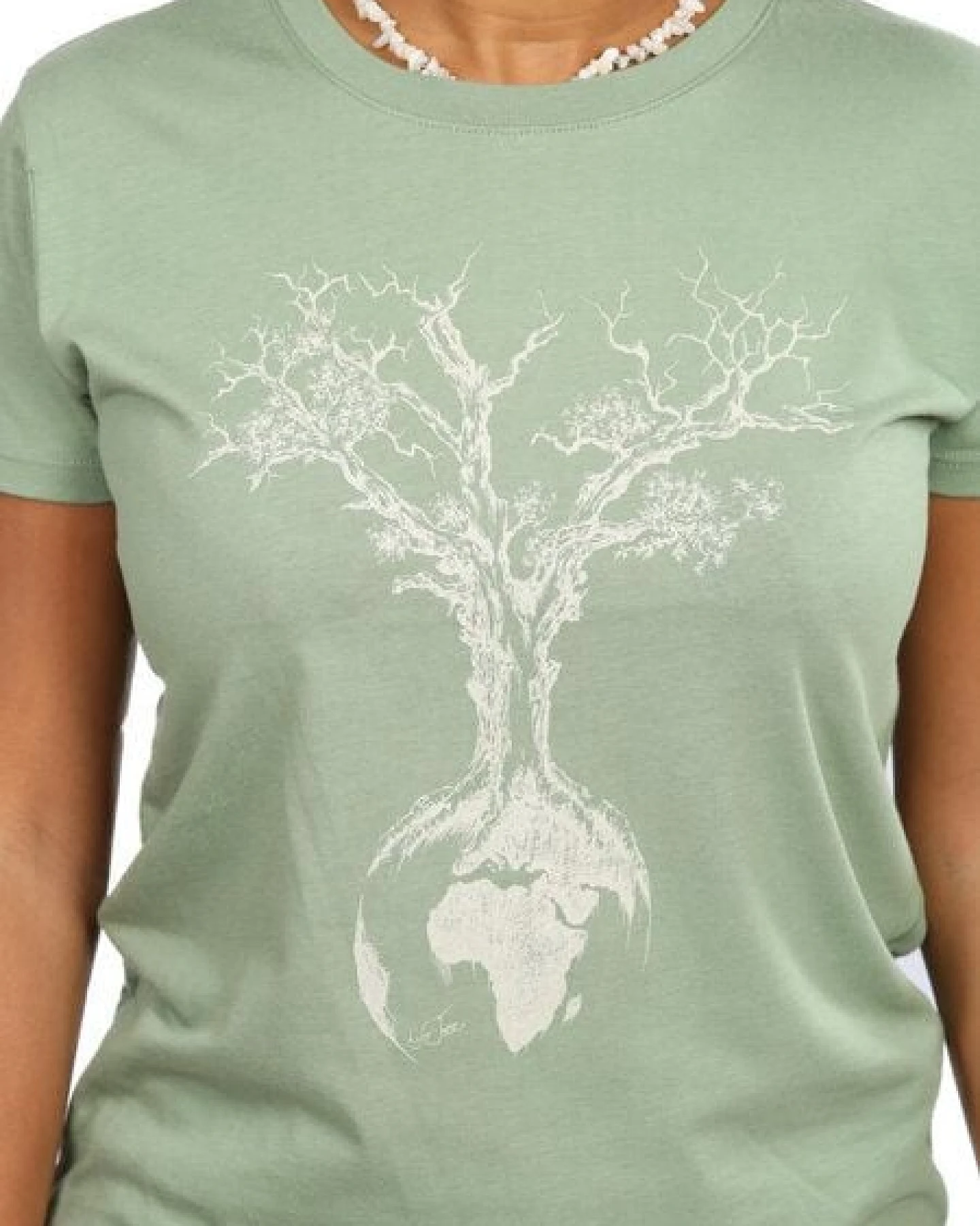 Life-Tree Fairwear Bambus Shirt Women Bamboo Green Weltenbaum – Ansicht 3