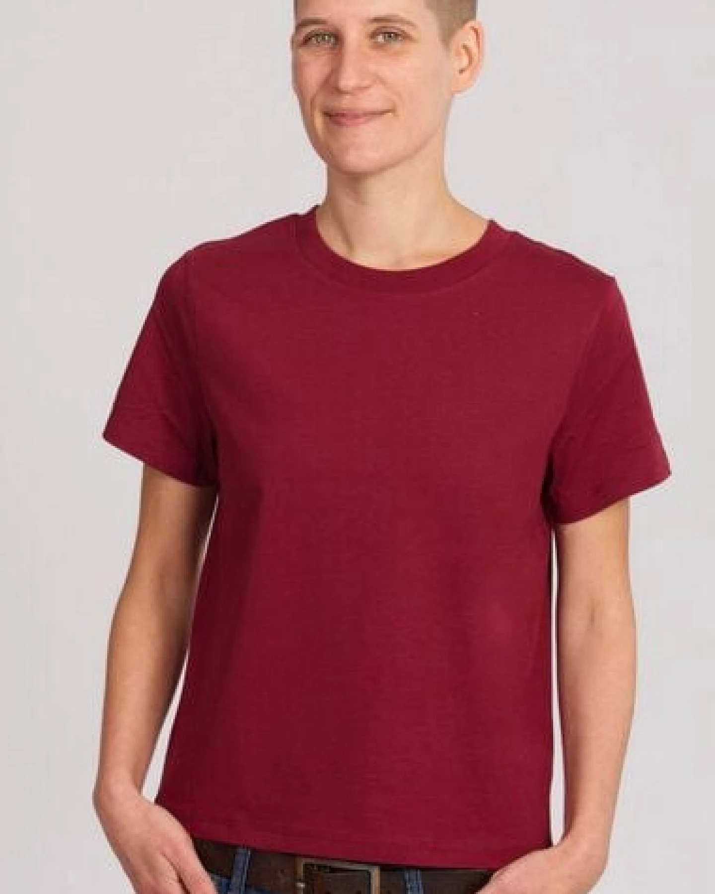 Life-Tree Fairwear Organic Basic Shirt Women Burgundy – Ansicht 4