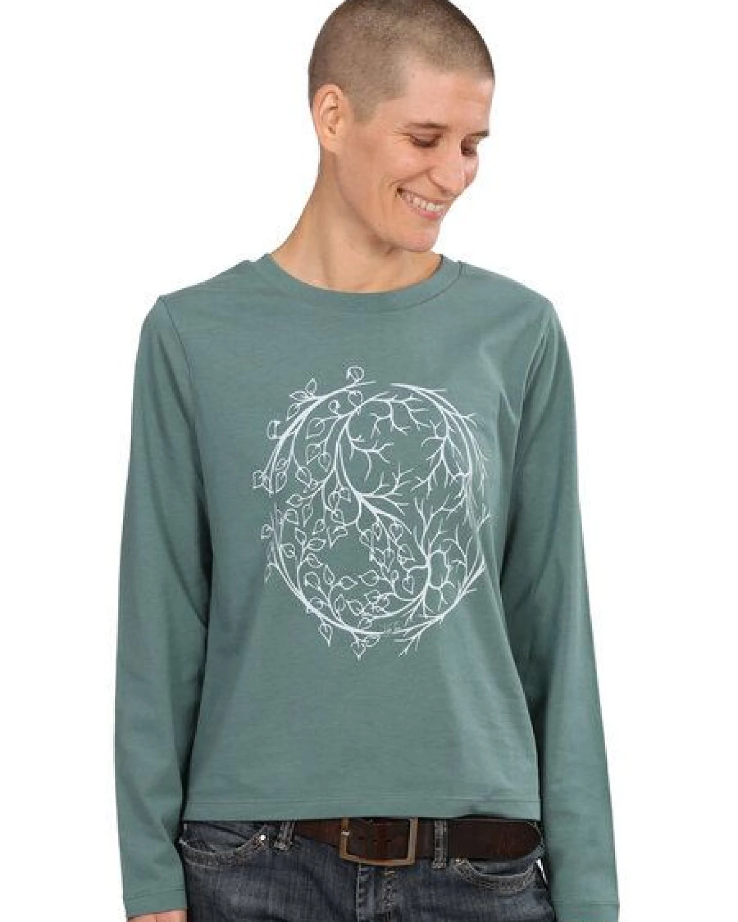 Life-Tree Organic Fairwear Longsleeve Women Fairwear Organic Bay YinYang – Ansicht 4