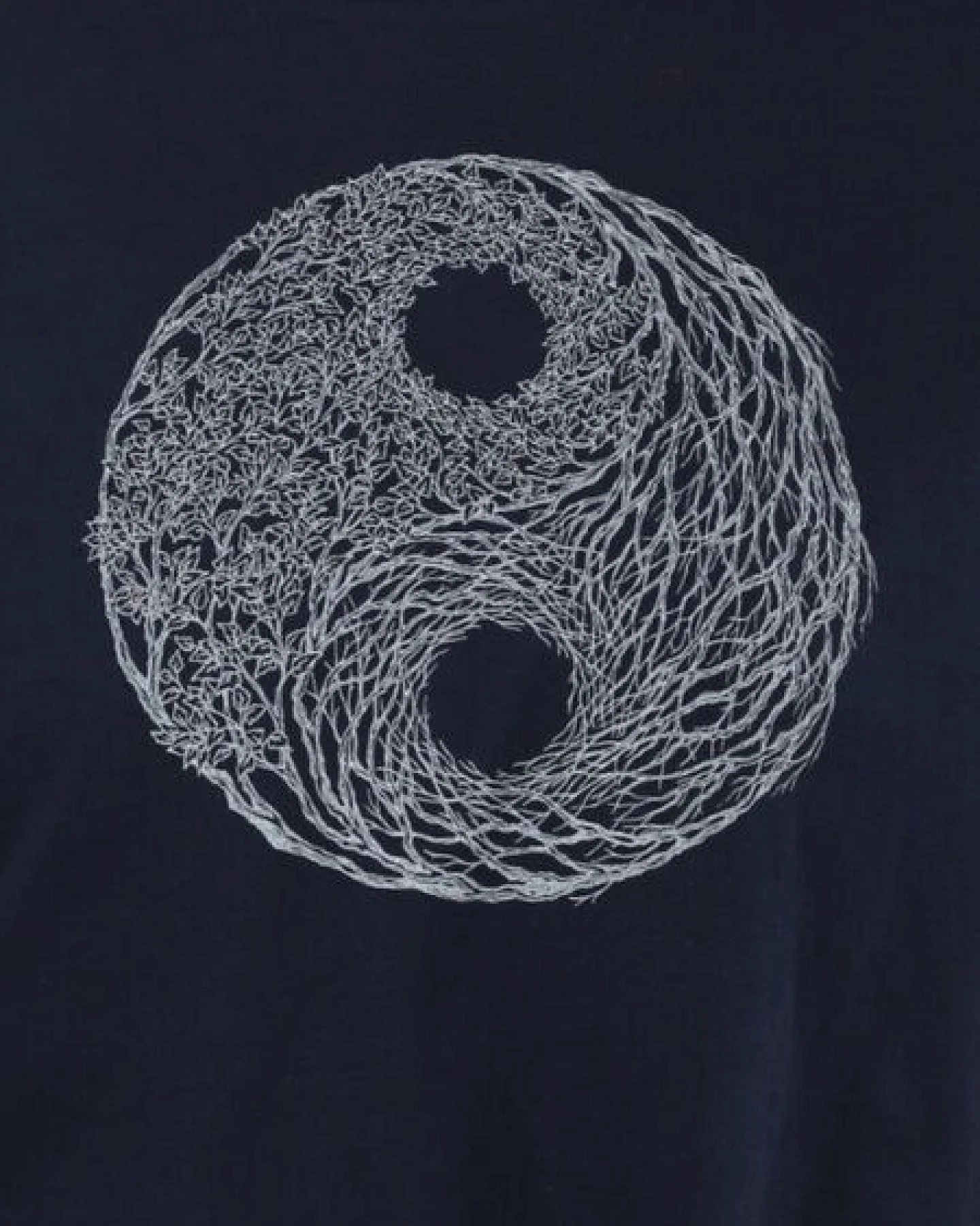 Life-Tree Organic Fairwear Oversize Fit Shirt Women "YinYang" in Navy Blue/ Serena Blue – Ansicht 4
