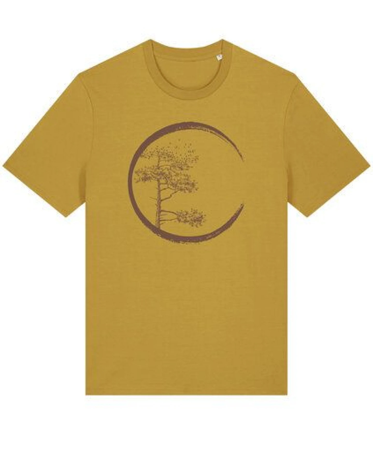 Life-Tree Fairwear Organic Shirt Men Circle Ocre / Natur / Burgundy – Ansicht 3