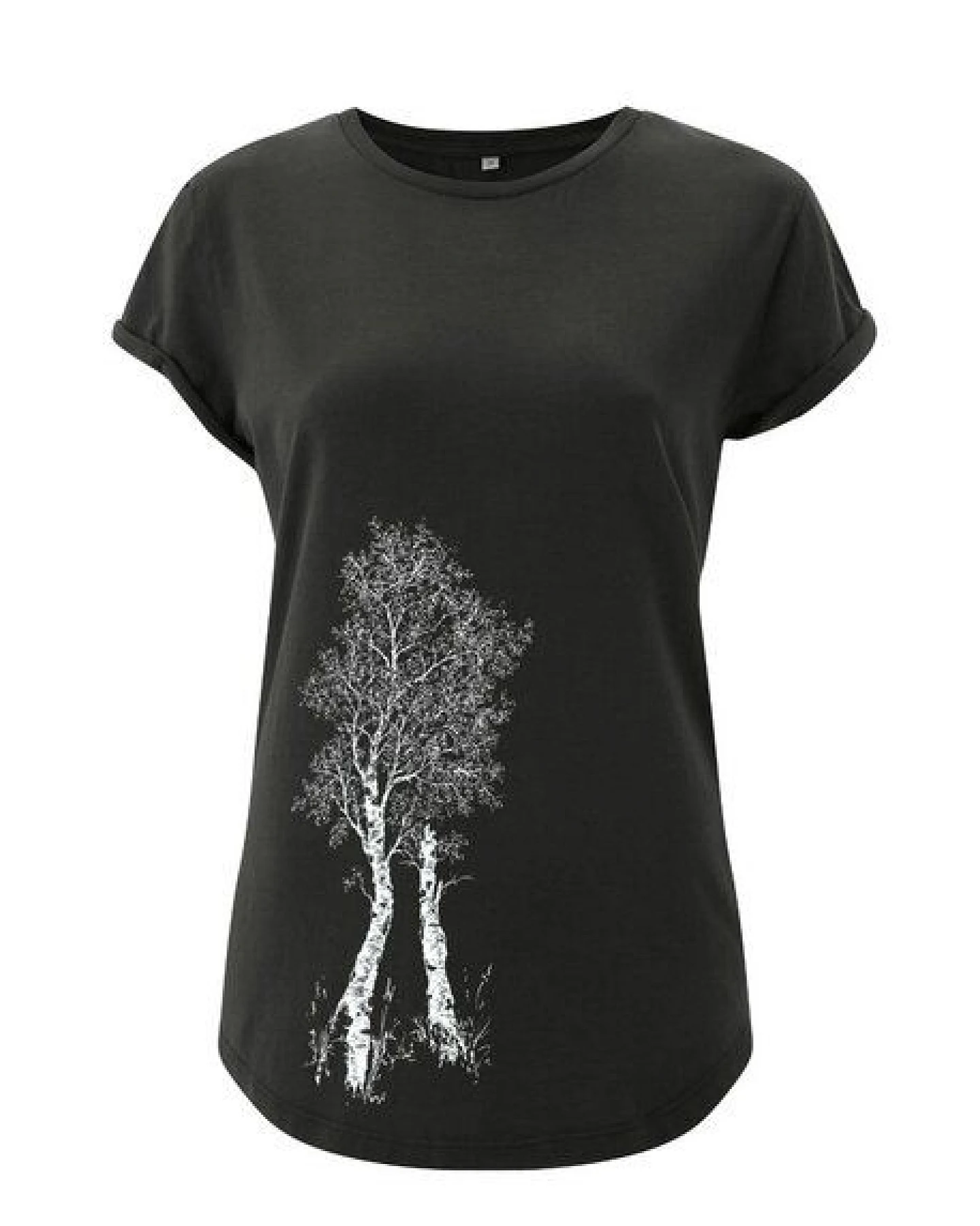 Life-Tree Shirt aus Biobaumwolle Fairwear für Damen "Birke" in Washed Blue/Washed Red/Washed Green – Ansicht 4