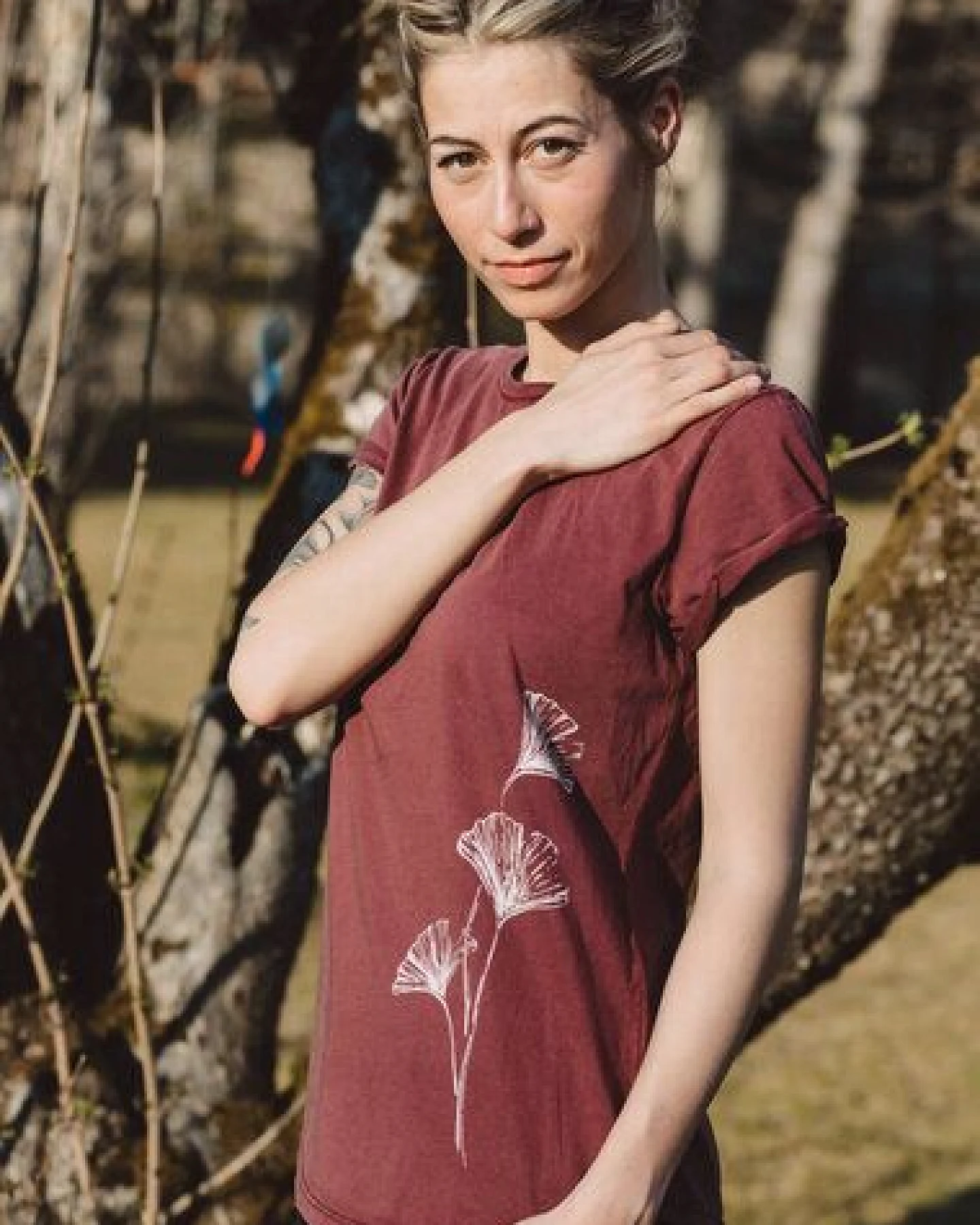 Life-Tree Organic Fairwear Shirt Women Ginkgo – Ansicht 3