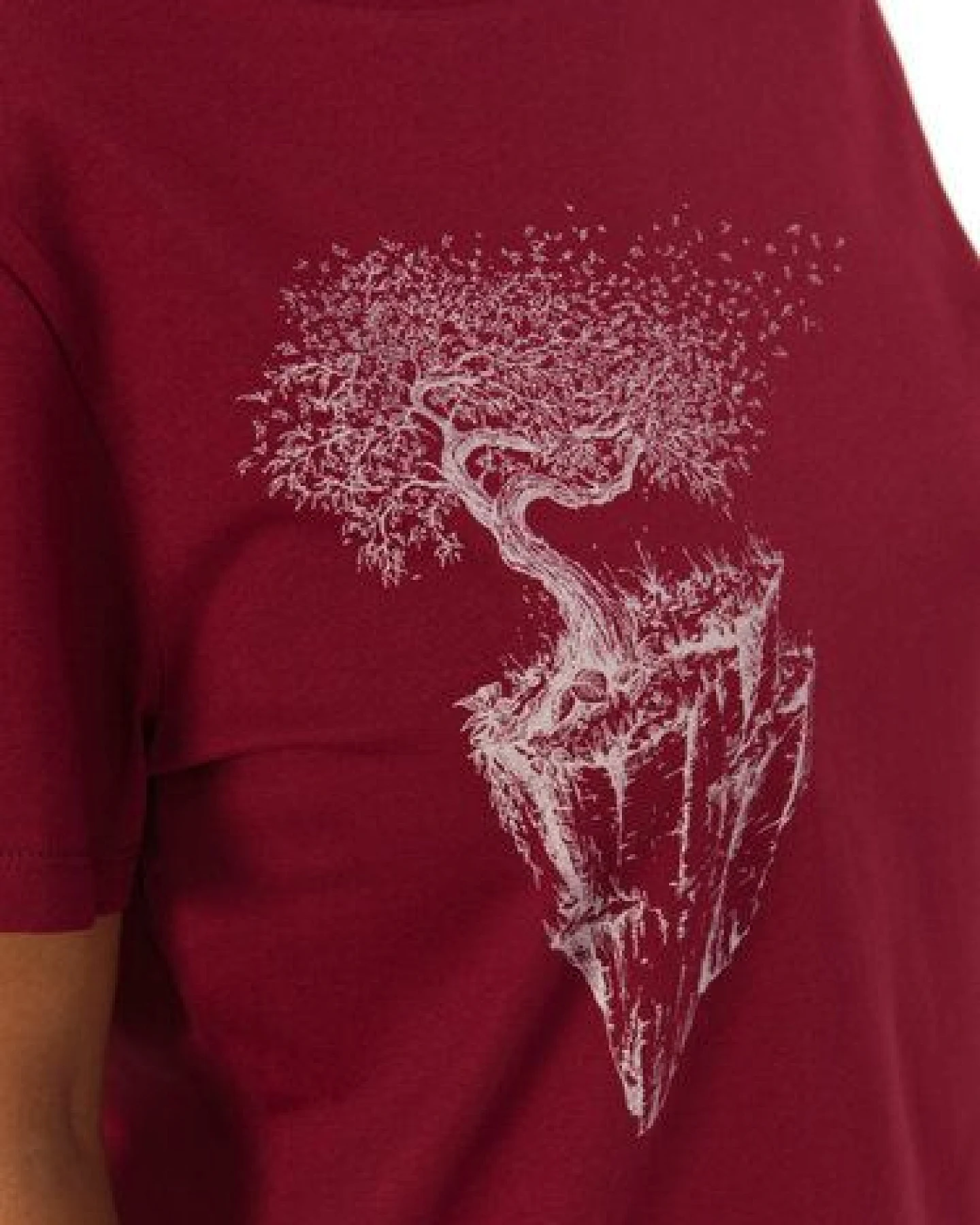 Life-Tree Organic Fairwear Shirt Women Fairwear Organic Burgundy Maple Island – Ansicht 3