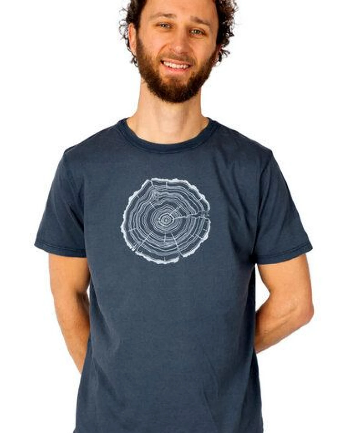Life-Tree Fairwear Organic Shirt Men Stone Washed Green Treeslice / Weiss / Blau / Rot – Ansicht 3