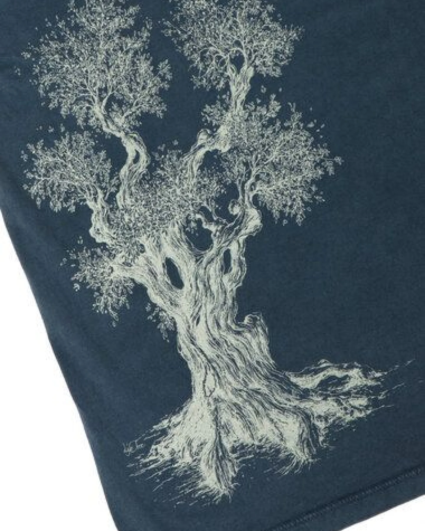 Life-Tree Shirt aus Biobaumwolle für Herren "Olive Tree" in Washed Green/Blue – Ansicht 3