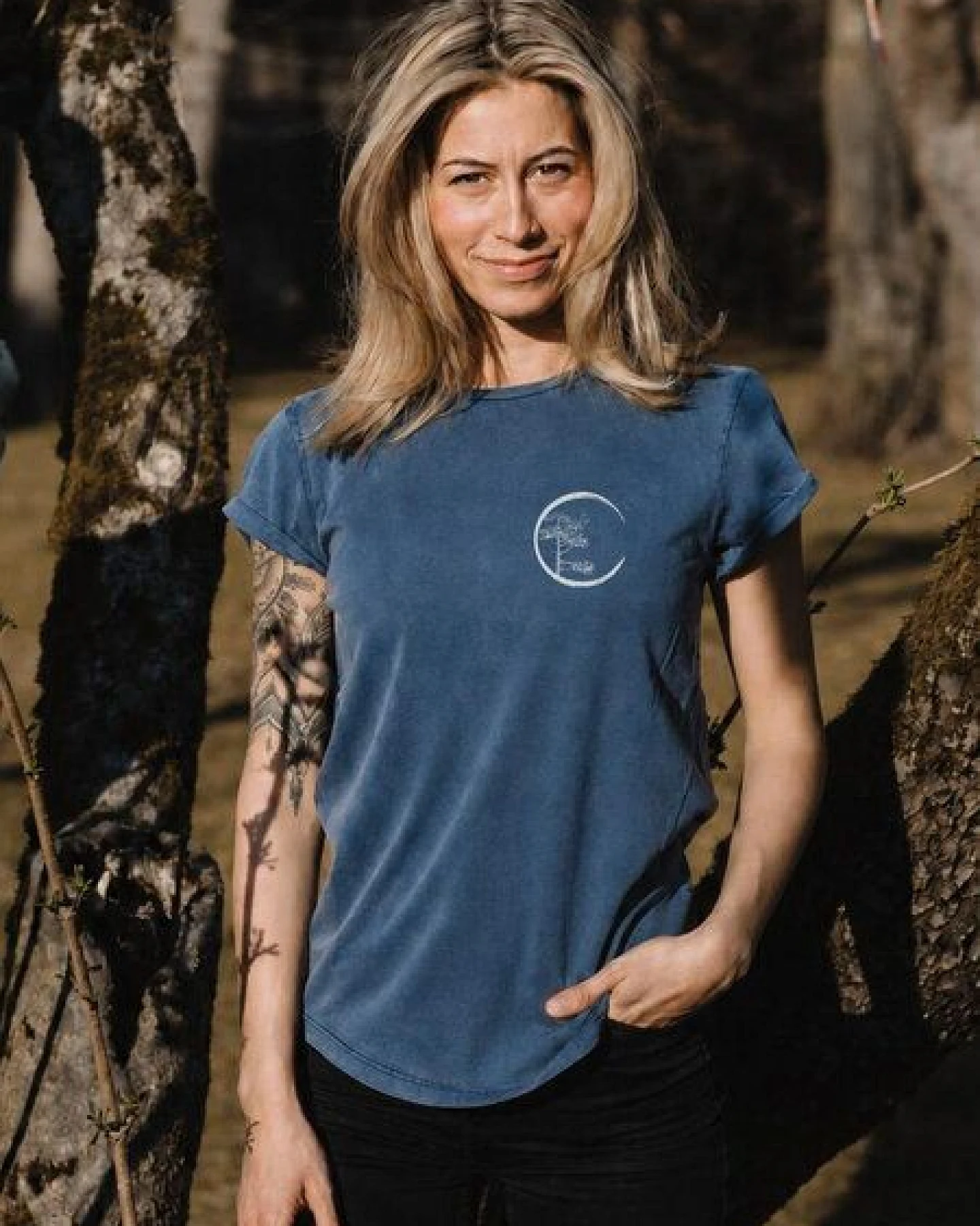 Life-Tree Organic Fairwear Shirt Women Fairwear Organic Logo Circle Stone / / – Ansicht 4
