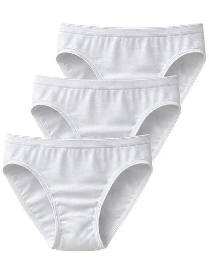 Haasis Bodywear Damen Mini Slip m. Glanzgummi, 3er Pack, Bio Baumwolle