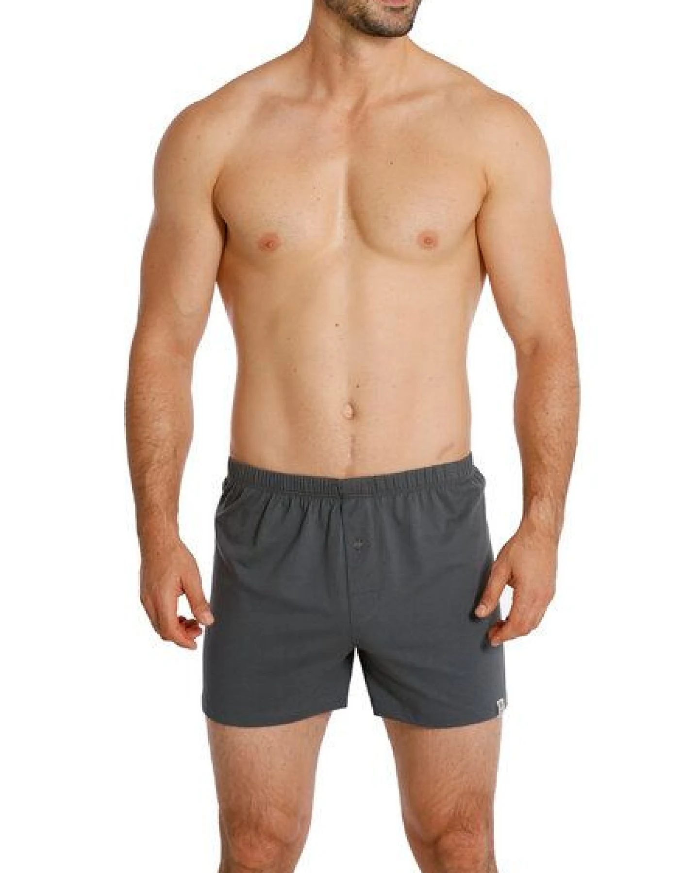Haasis Bodywear Herren Jersey Boxer, mit Knopfleiste, 2er Pack, Single-Jersey – Ansicht 3