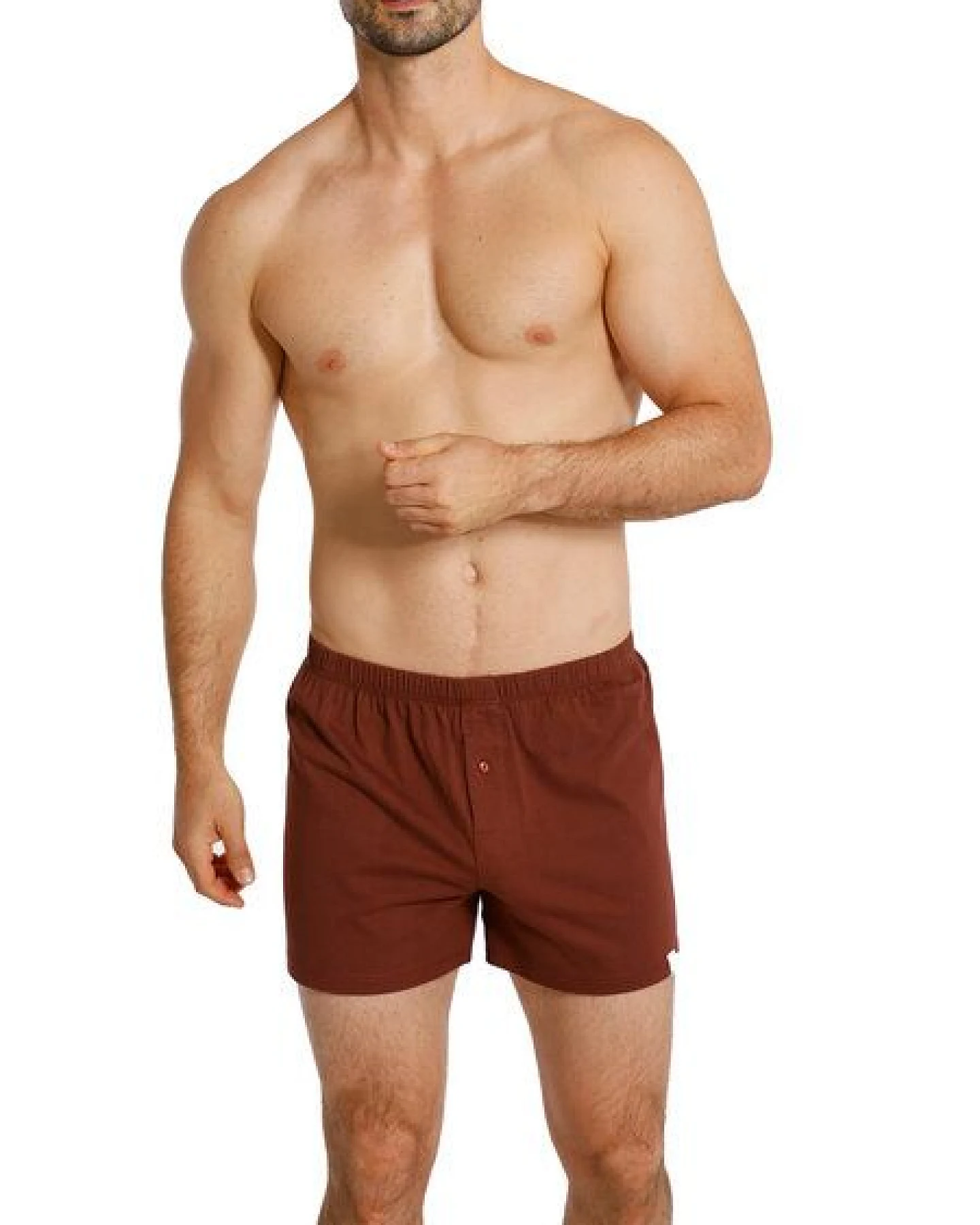 Haasis Bodywear Herren Jersey Boxer, mit Knopfleiste, 2er Pack, Single-Jersey – Ansicht 3