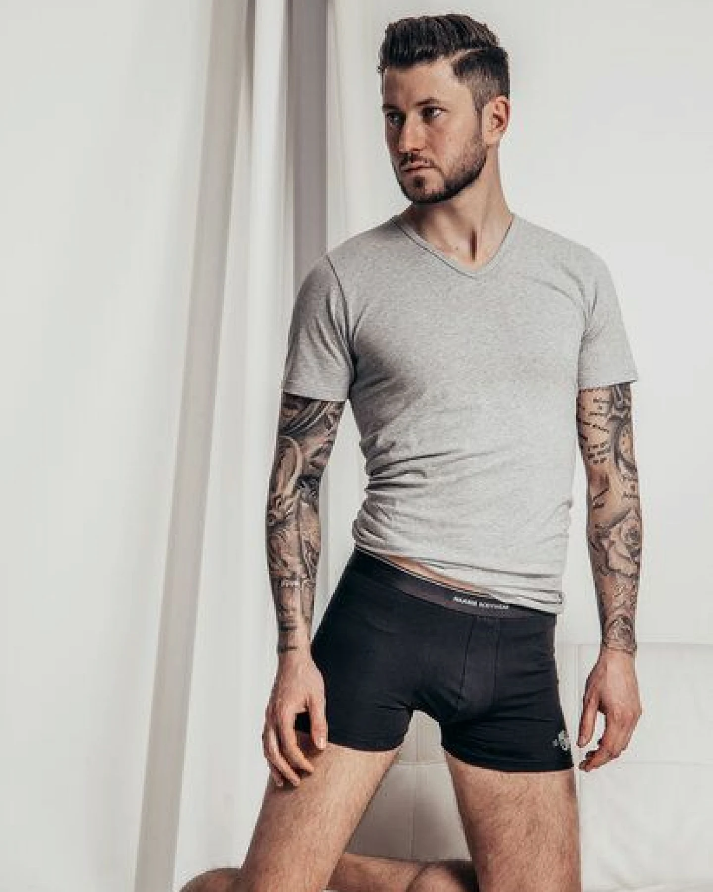 Haasis Bodywear Herren Pants 2er Pack ohne Eingriff, Single Jersey,Webgummibund – Ansicht 2