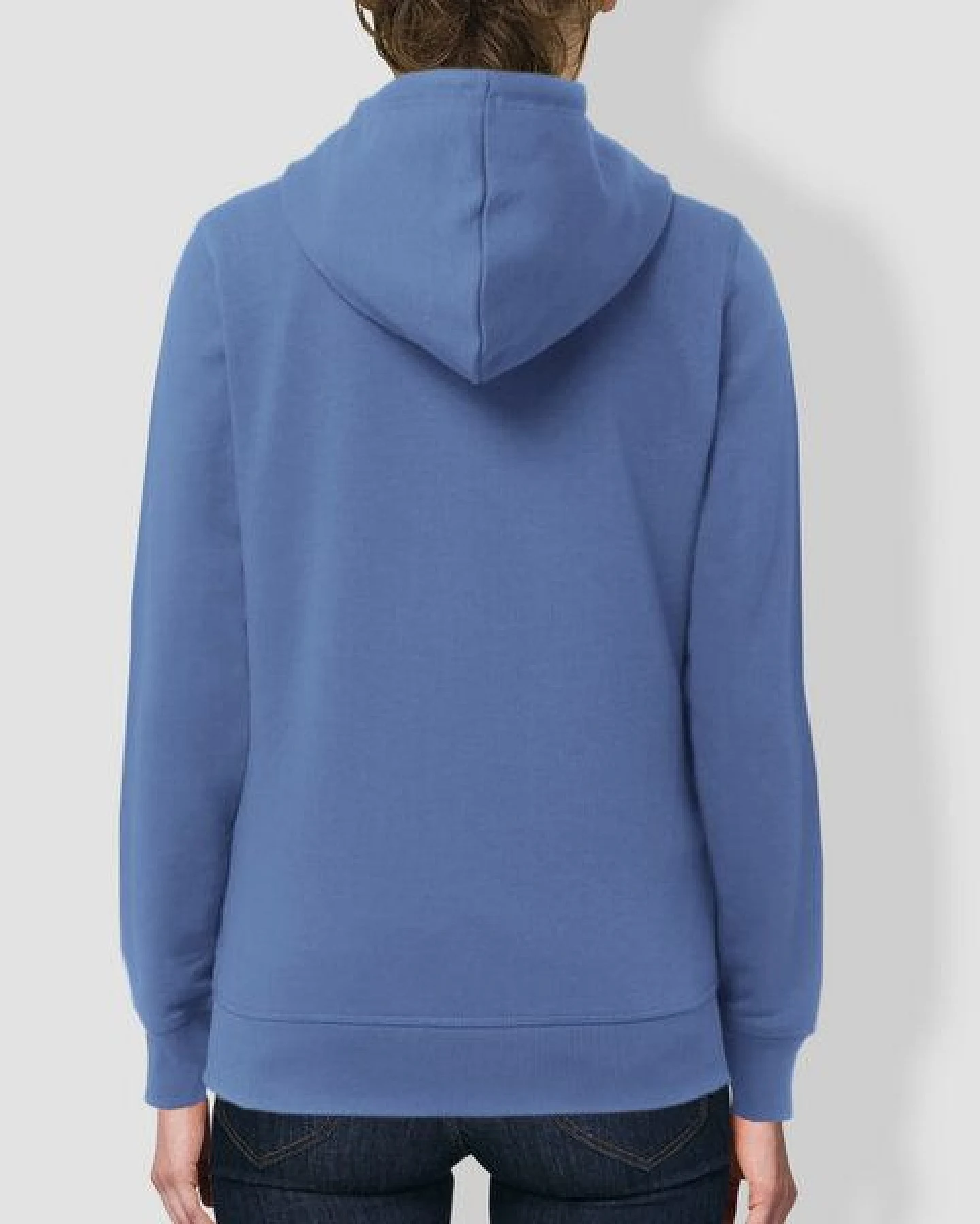 Damen Hoodie, "little kiwi", Burgundy, Bright Blue – Ansicht 3