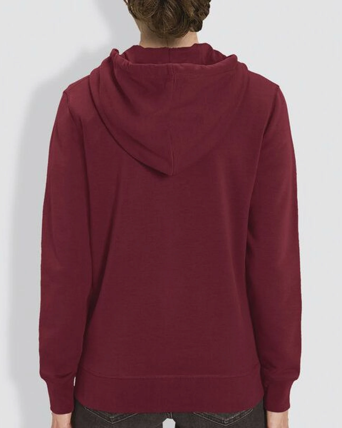 Damen Hoodie, "little kiwi", Burgundy, Bright Blue – Ansicht 3