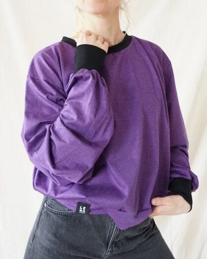 Lena Schokolade Blouson Sweater lila