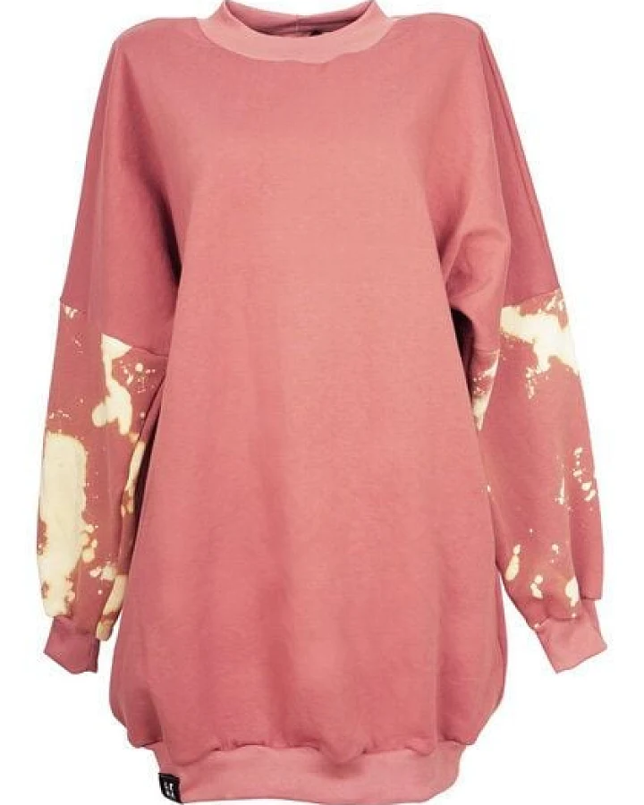 Lena Schokolade Long Sweater Rose aus Bio-Baumwolle