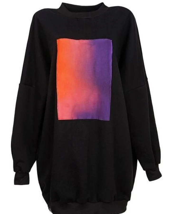 Lena Schokolade Long Sweater Verlauf aus Bio-Baumwolle