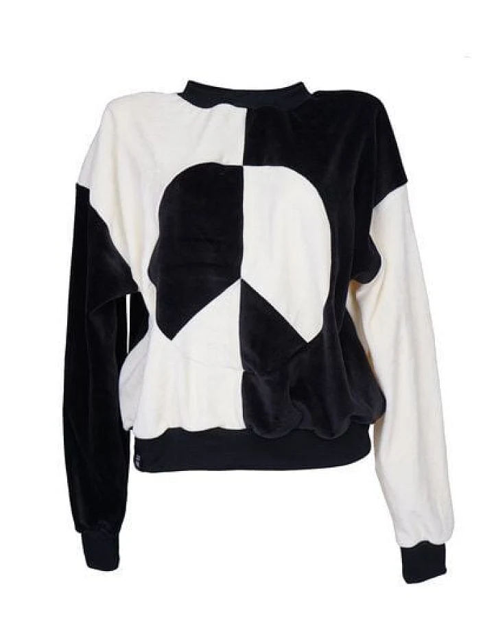 Lena Schokolade Peace Sweater aus Bio-Baumwoll-Nicki
