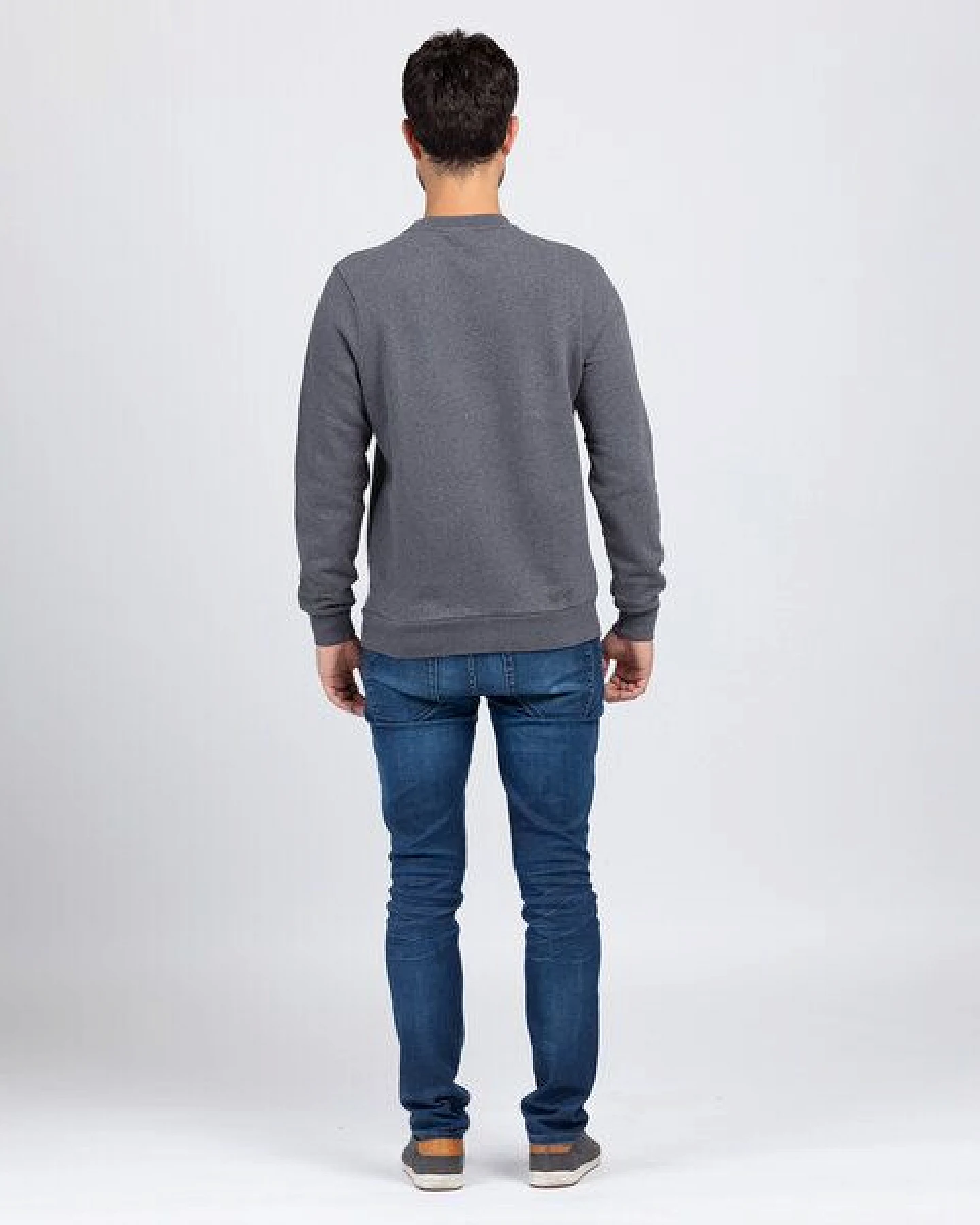 Lexi&Bö Herren Sweater mid grey melange – Ansicht 3